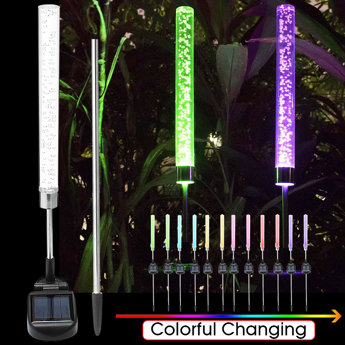 2Pcs-Bubble-LED-Stick-Light-Solar-Powered-Garden-Lawn-Landscape-Path-Lamp-Decorations-1346263-3