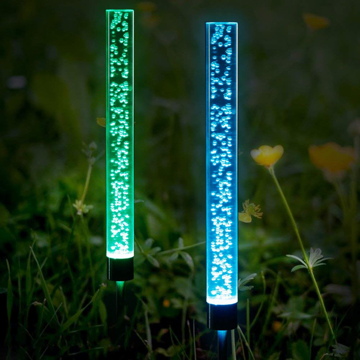 2Pcs-Bubble-LED-Stick-Light-Solar-Powered-Garden-Lawn-Landscape-Path-Lamp-Decorations-1346263-8
