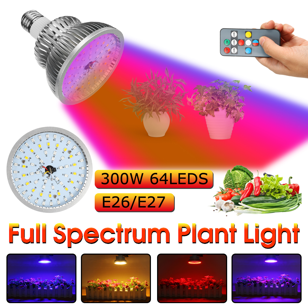200W-E27E26-LED-Plant-Grow-Light-Hydroponic-Full-Spectrum-Bulb-Indoor-Lamp-1698265-1