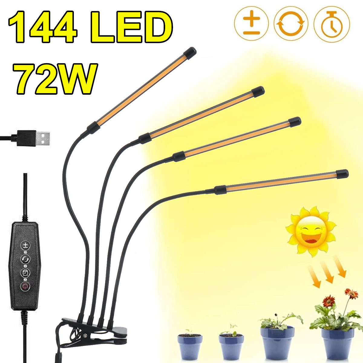 4-Head-144-LED-72W-Plant-Flower-Grow-Light-Lamp-Hydroponics-Full-Spectrum-USB-1727662-1