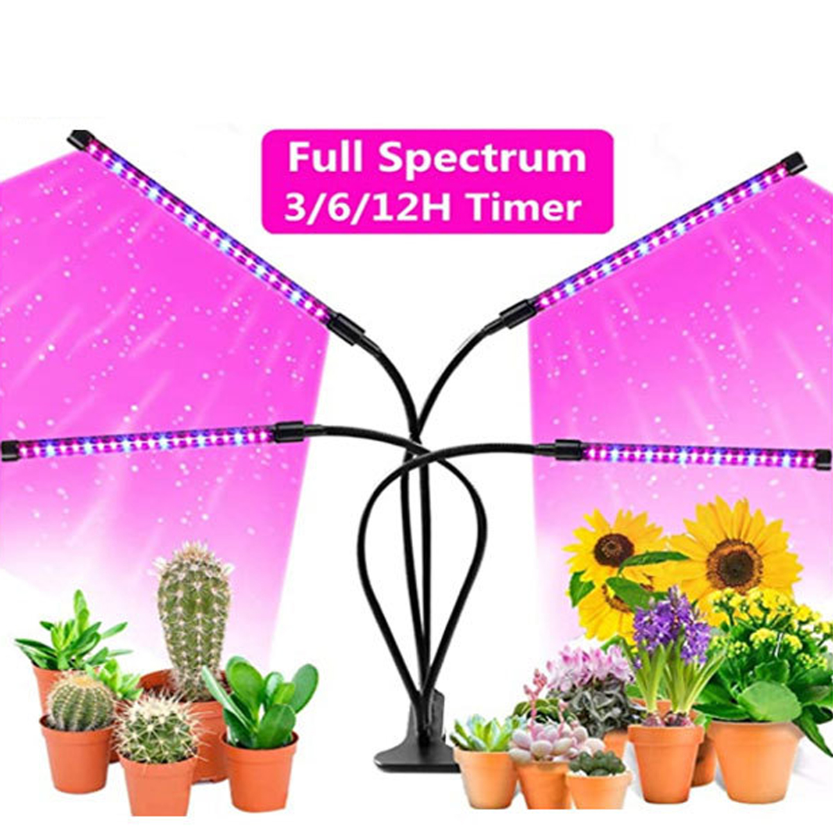 4-Head-40W-Full-Spectrum-LED-Grow-Light-Flexible-Pot-Plant-Flower-Vegetable-Growing-Lamp-with-Timer--1710489-2