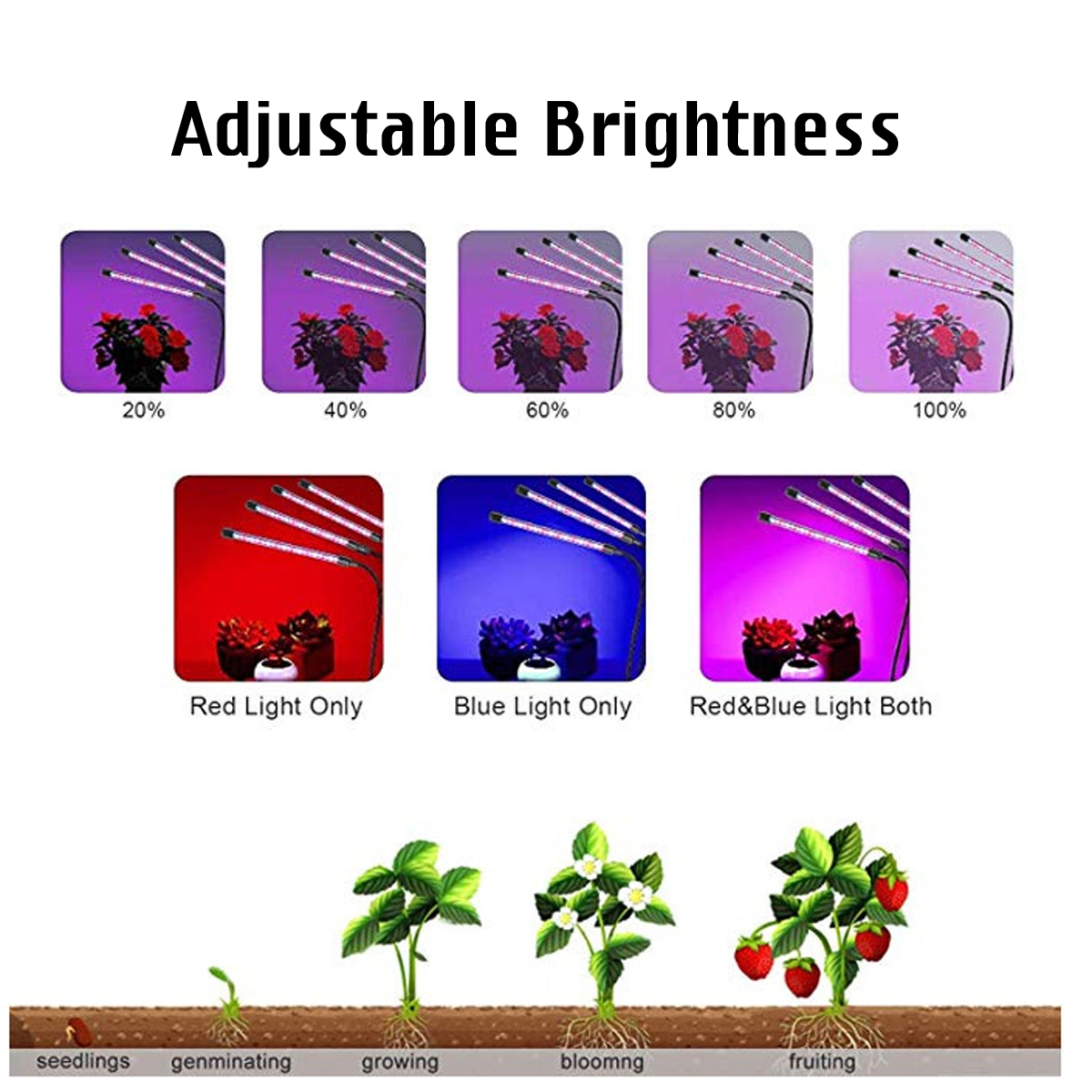 4-Head-40W-Full-Spectrum-LED-Grow-Light-Flexible-Pot-Plant-Flower-Vegetable-Growing-Lamp-with-Timer--1710489-9
