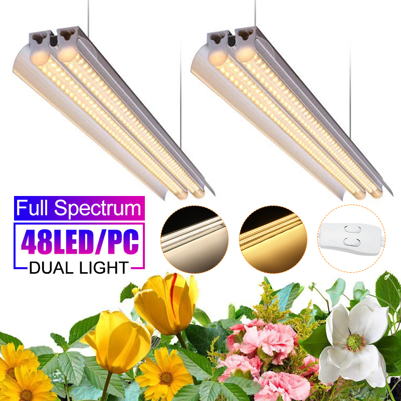 96LED-Plant-Grow-Light-Full-Spectrum-Dual-Tube-Hanging-Lamp-Greenhouse-Vegetable-1828523-1