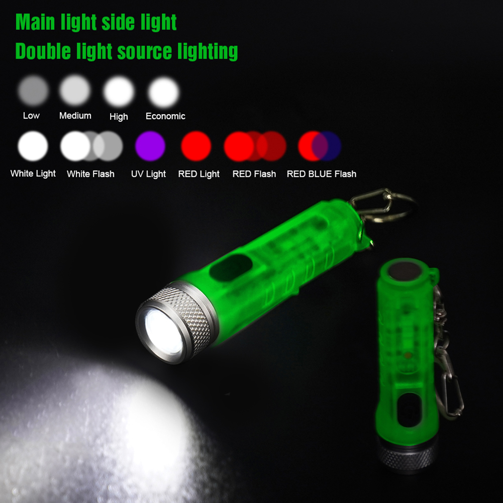 BIKIGHT-M300-GITD-Green-Self-luminous-400LM-6500K-EDC-Keychain-Flashlight-with-RGB-Sidelight-Magneti-1923505-4