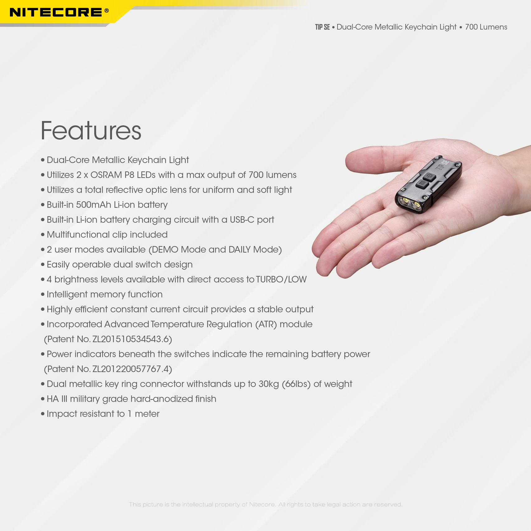 NITECORE-TIP-SE-700LM-P8-Dual-Light-LED-Keychain-Flashlight-Type-C-Rechargeable-QC-Every-Day-Carry-M-1976045-21