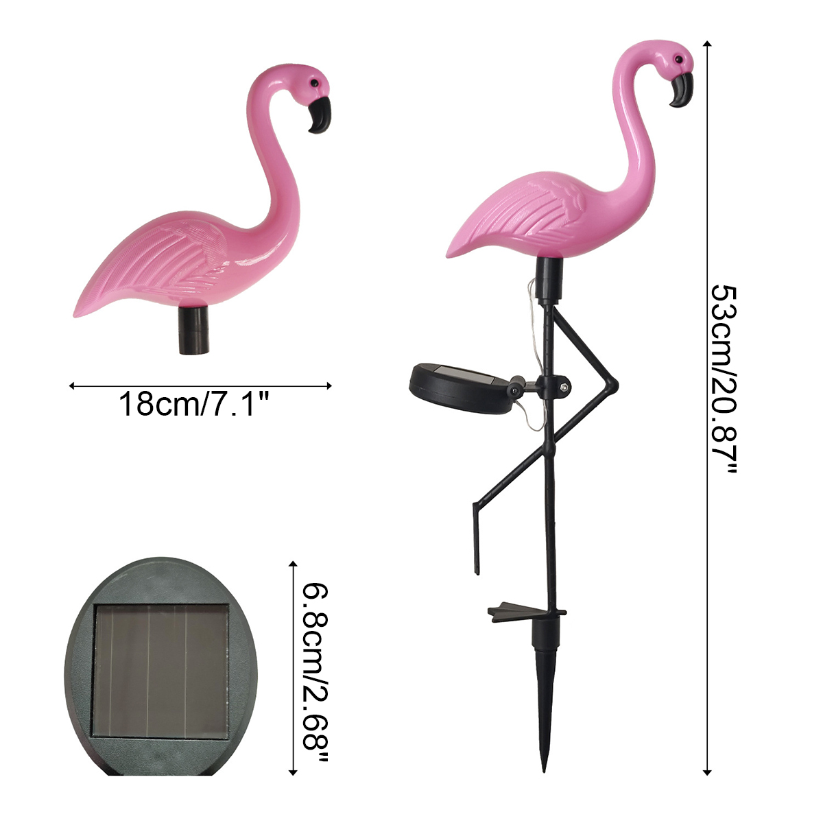 13Pcs-Pink-Flamingo-Lawn-Patio-Yard-Walkway-Garden-Stake-Landscape-Path-Solar-1795112-6
