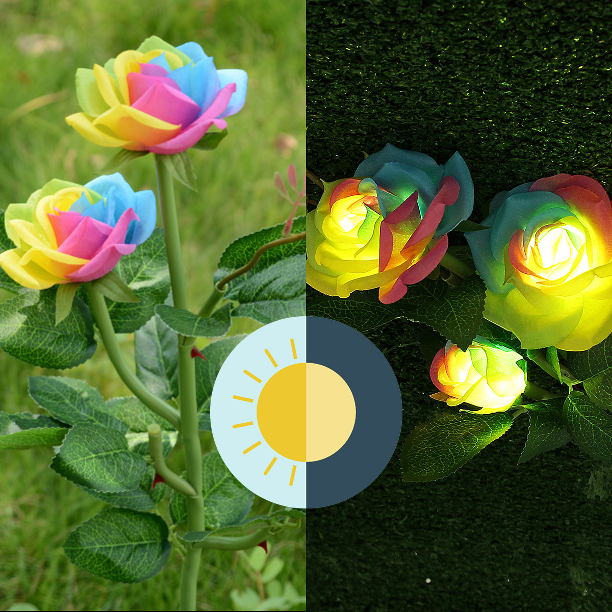 1PC2PCS-LED-Solar-Lawn-Light-Simulation-Flower-Lamp-Discoloration-Ball-flower-Outdoor-Yard-Lighting-1722994-2