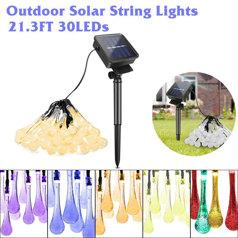 213ft-30LEDs-Outdoor-Solar-String-Lights-Waterproof-Waterdrop-Colorful-Decor-1678246-1