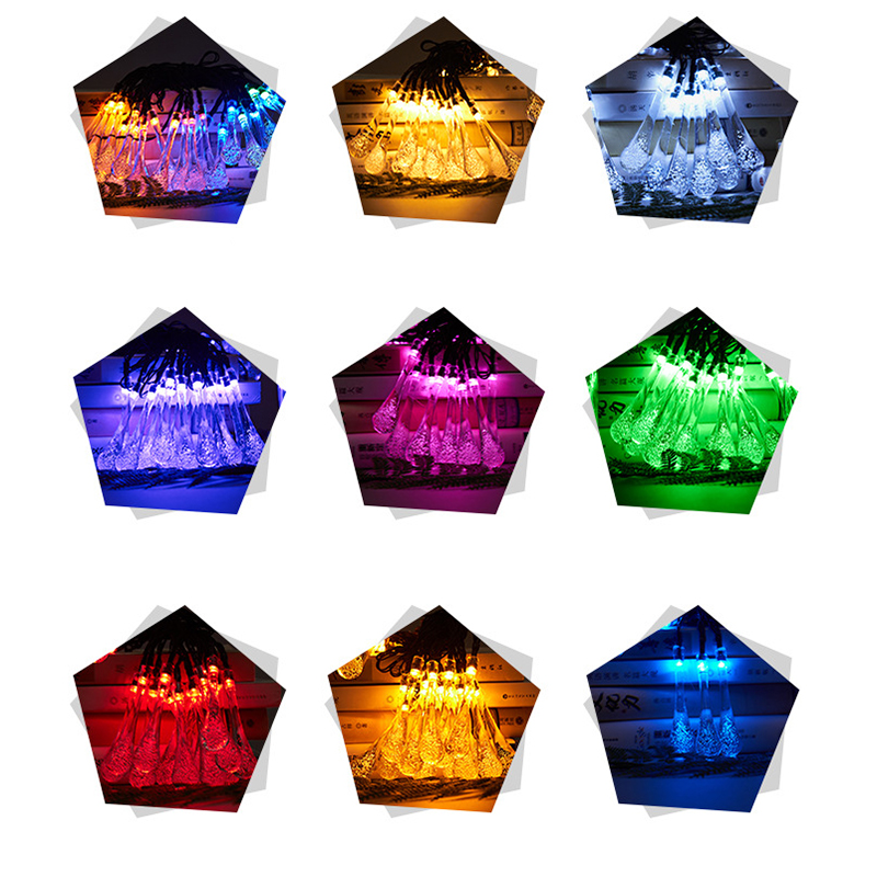 213ft-30LEDs-Outdoor-Solar-String-Lights-Waterproof-Waterdrop-Colorful-Decor-1678246-7