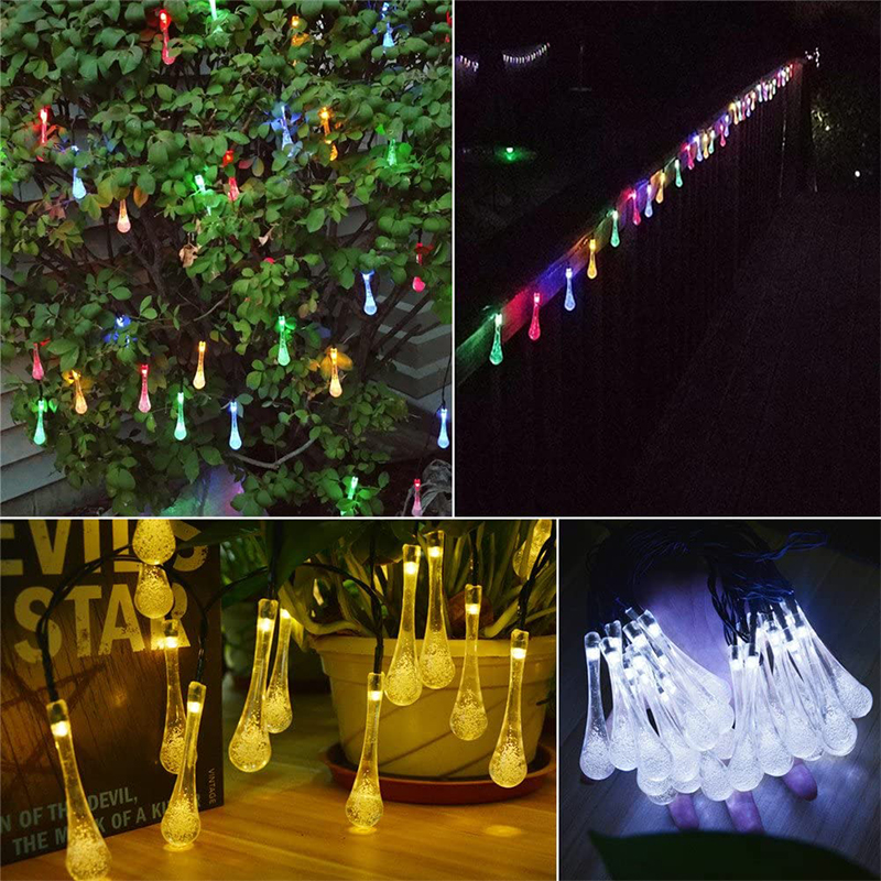 213ft-30LEDs-Outdoor-Solar-String-Lights-Waterproof-Waterdrop-Colorful-Decor-1678246-8