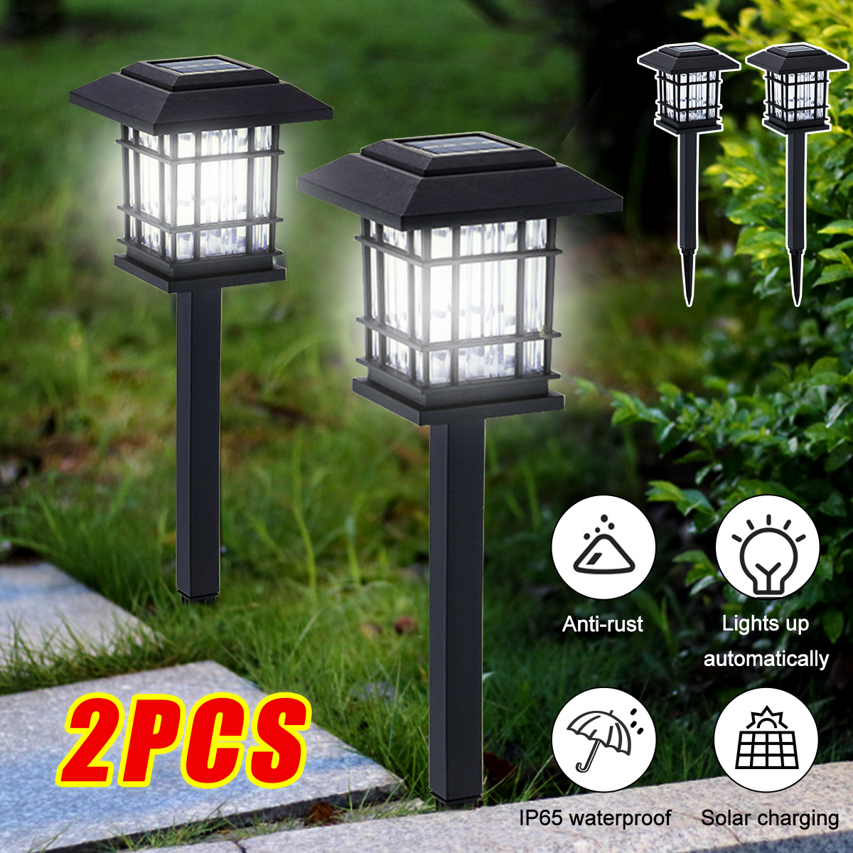 2PCS-Auto-Sensing-LED-Solar-Lamp-Garden-Lamps-For-Outdoor-Patio-Lawn-1755204-1