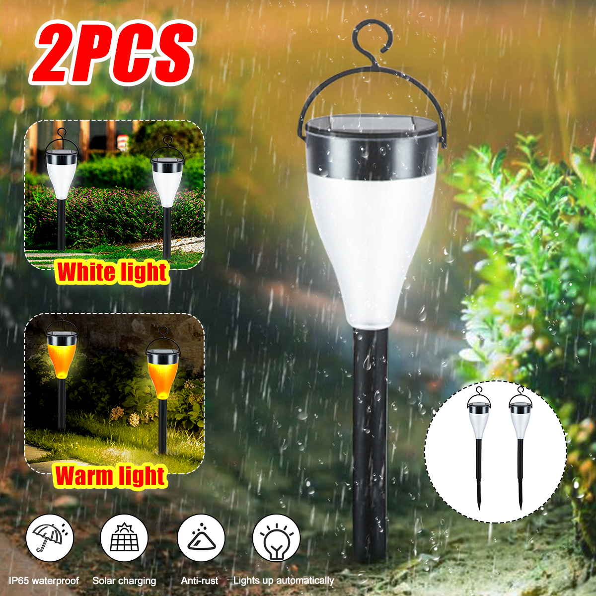 2PCS-Auto-Sensing-LED-Solar-Lamp-Garden-Lamps-For-Outdoor-Patio-Lawn-1755244-1