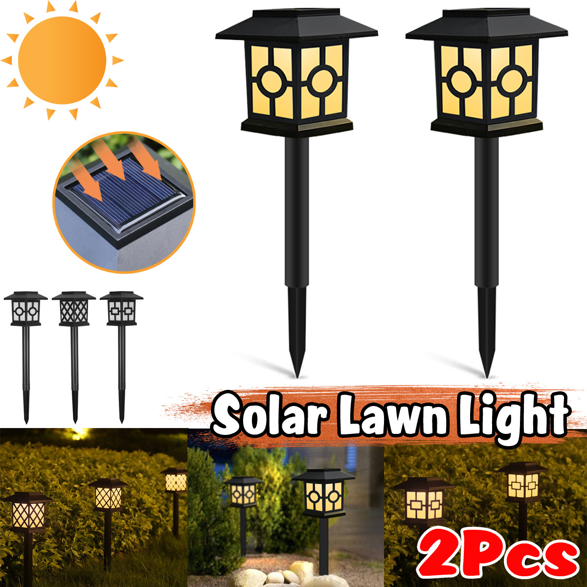 2PCS-LED-Solar-Lawn-Light-Waterproof-Outdoor-Landscape-Lamp-for-Garden-Yard-1739384-1