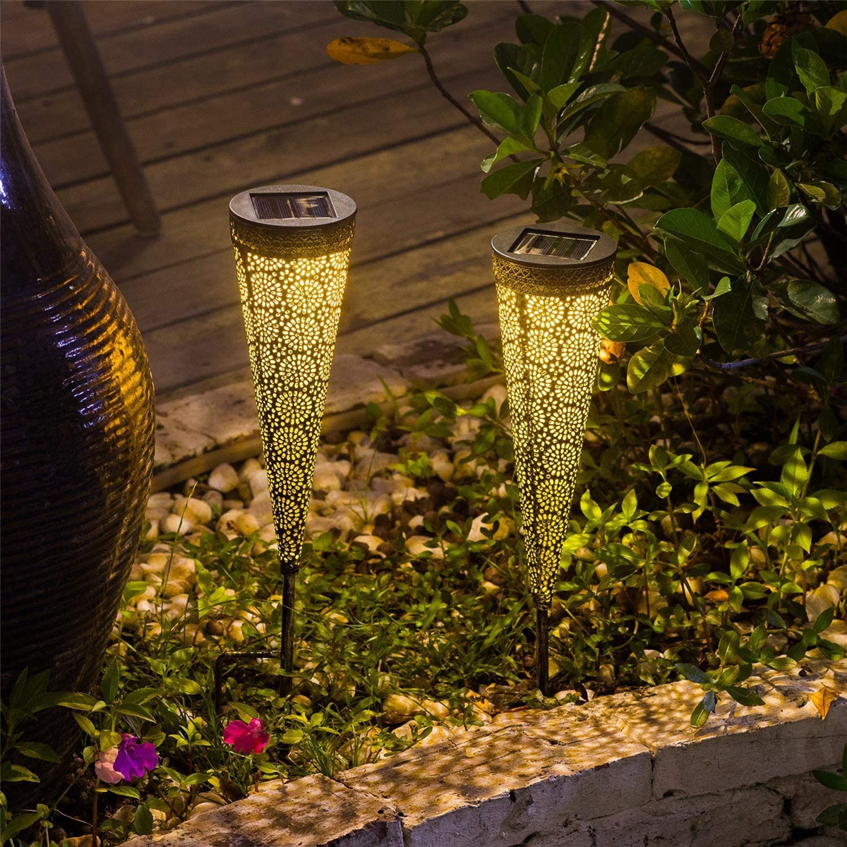 2Pcs-Solar-Powered-LED-Garden-Hollowed-Light-Floor-Decking-Patio-Decor-Yard-Lamp-1722009-6
