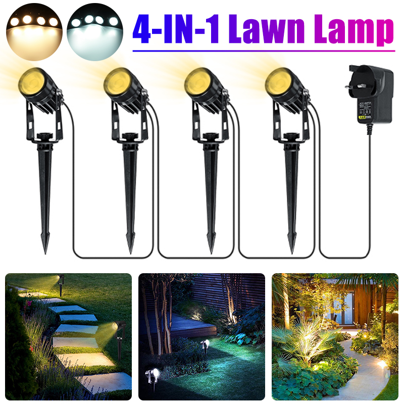 4Pcs-LED-Lawn-Light-Outdoor-Garden-Pathway-Spotlights-Landscape-Lamp-Waterproof-1854120-1