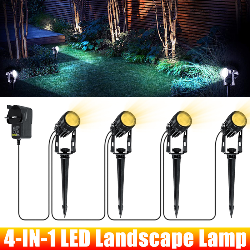 4Pcs-LED-Lawn-Light-Outdoor-Garden-Pathway-Spotlights-Landscape-Lamp-Waterproof-1854120-2
