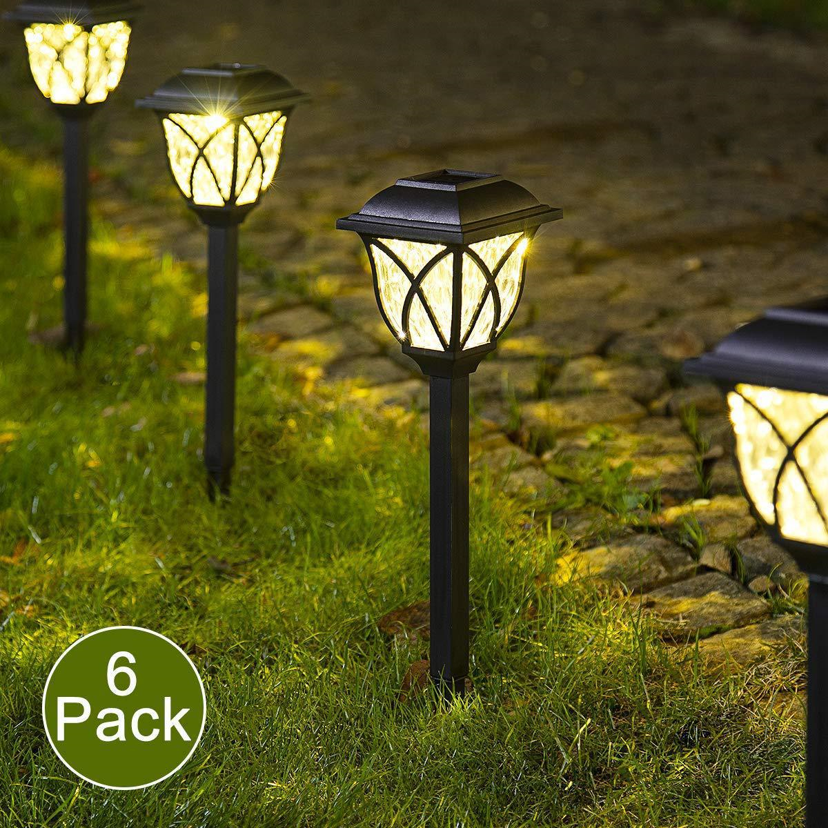 6Pcs-Solar-LED-Pathway-Lights-Set-Outdoor-Yard-Garden-Walkway-Landscape-Lamp-1830773-2