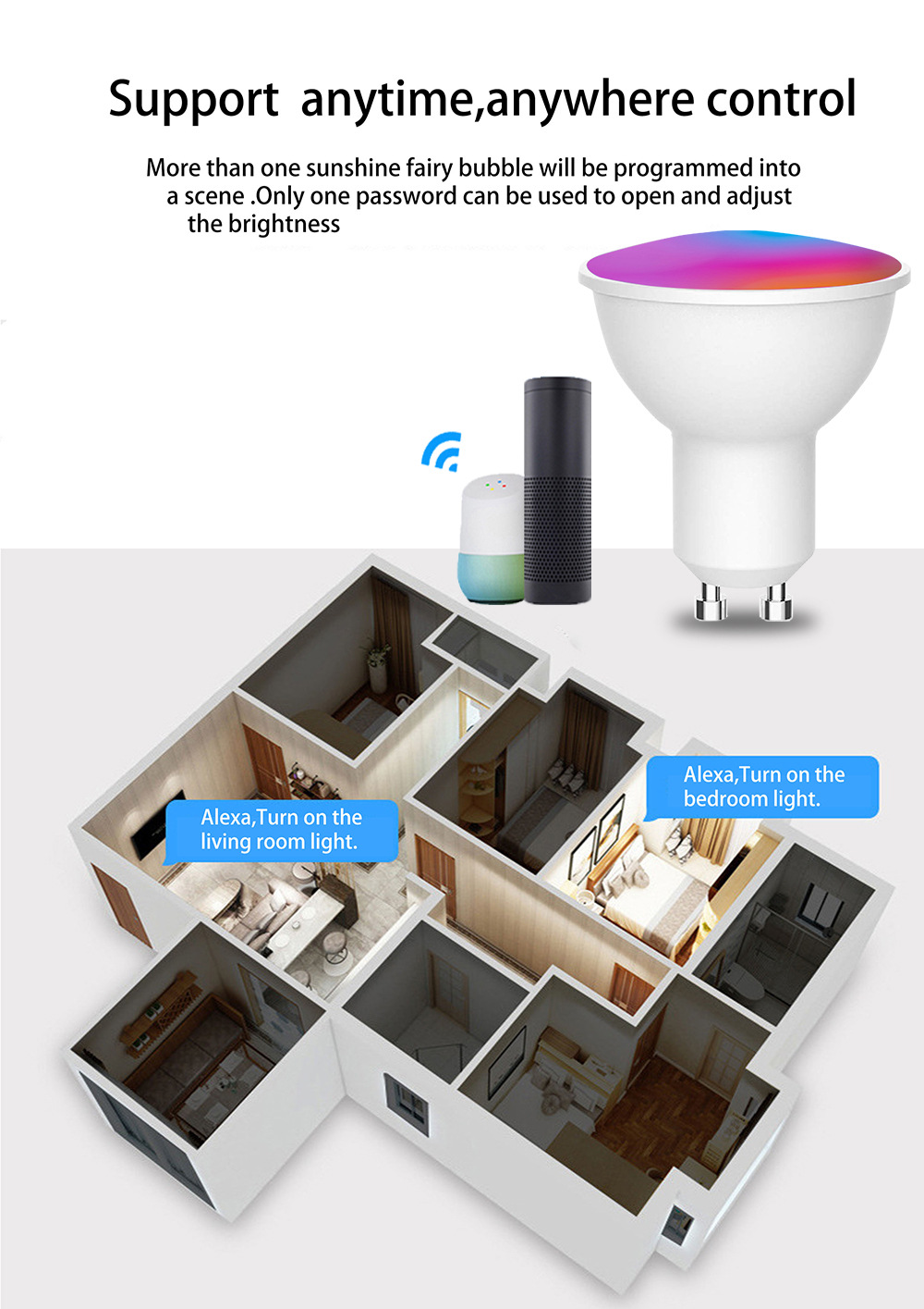 AC85-265V-GU10-6W-LED-Light-Bulb-RGB-WW-CW-New-Tuya-WIFI-Smart-Tuya-Voice-Control-Bulb-1858208-4