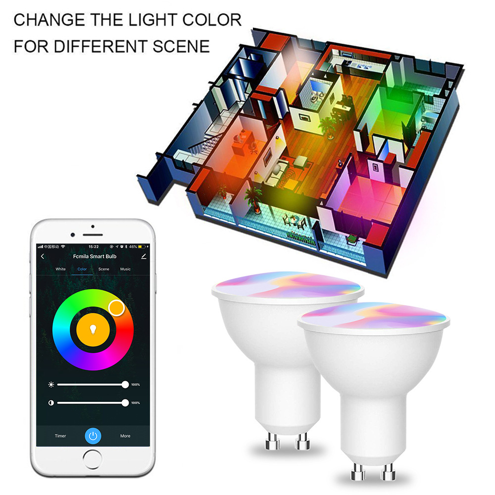 AC85-265V-GU10-6W-LED-Light-Bulb-RGB-WW-CW-New-Tuya-WIFI-Smart-Tuya-Voice-Control-Bulb-1858208-8