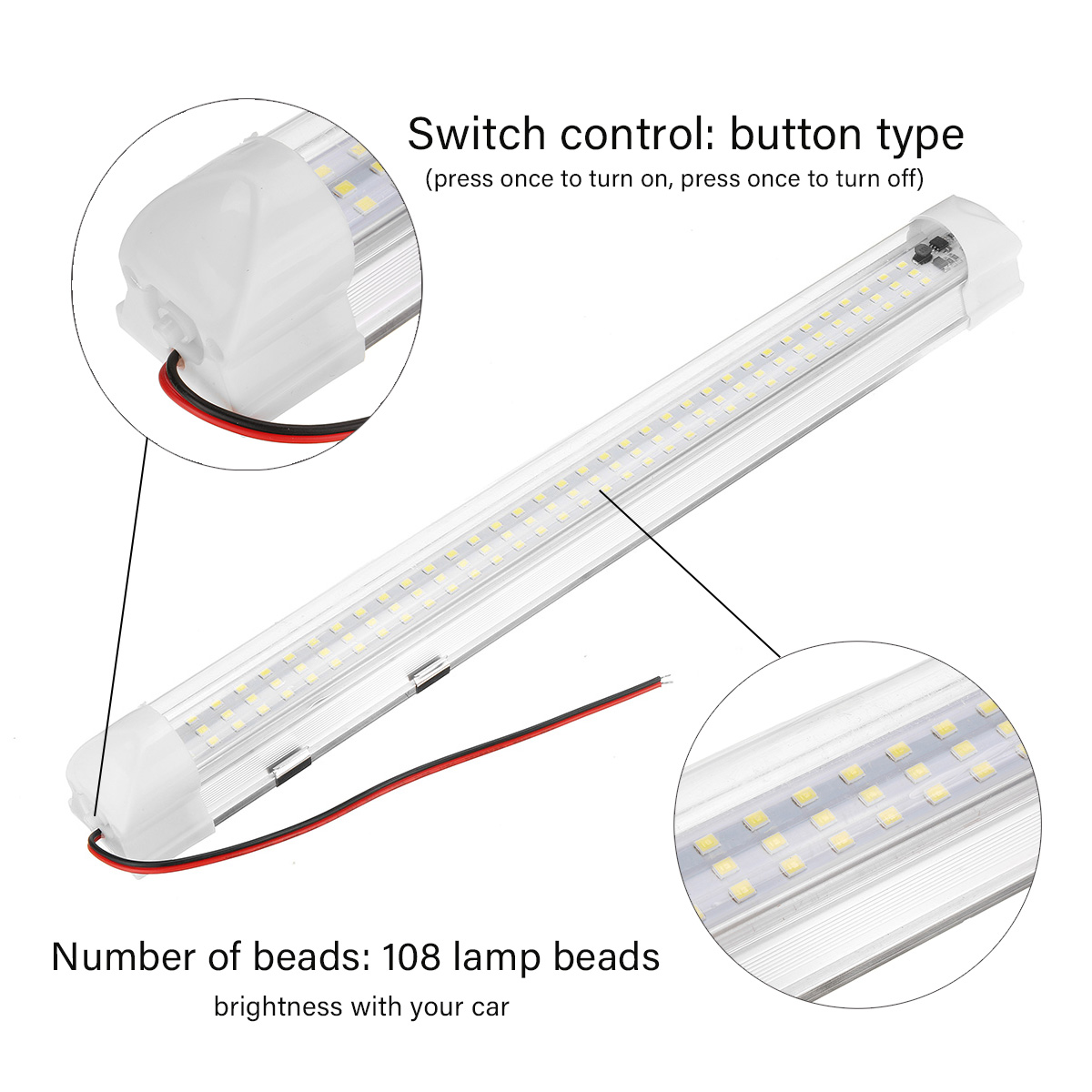 12V-108LED-Interior-Rigid-Strip-Light-Bar-ONOFF-Switch-Car-Caravan-Camper-Truck-Boat-1716110-2