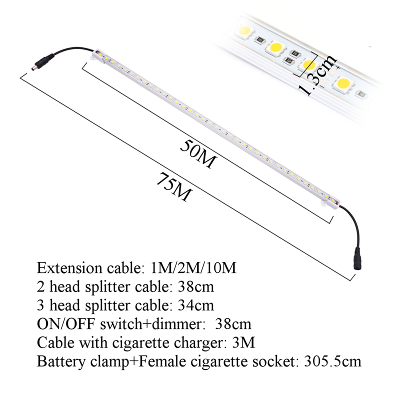 4PCS-50CM-5050SMD-Waterproof-LED-Rigid-Strip-HardLight-Connector-Combo-Kit-for-Outdoor-Indoor-DC12V-1297442-7