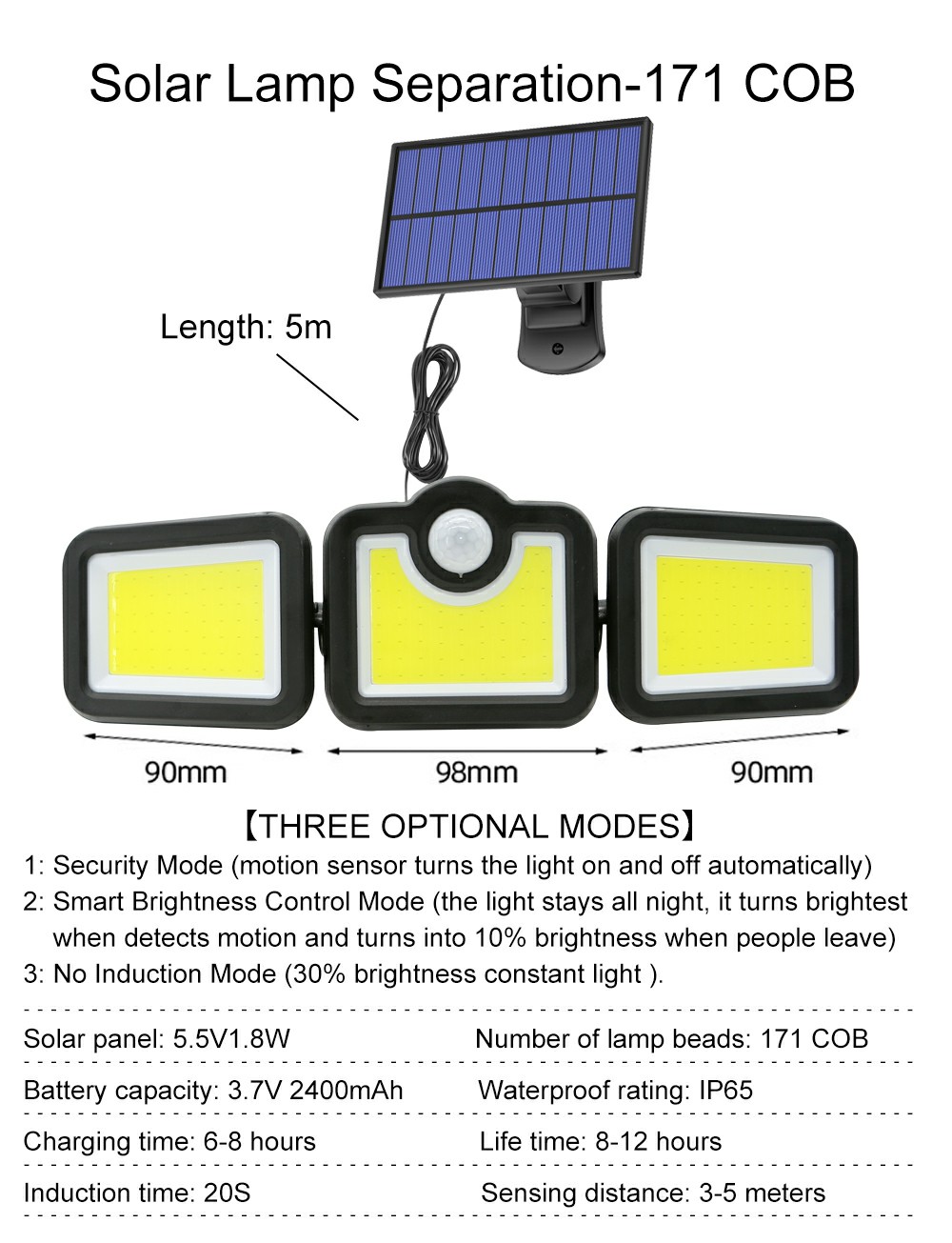 108122138171-LED-Solar-Lights-3-Head-Motion-Sensor-270deg-Wide-Angle-Illumination-Outdoor-Waterproof-1895147-5
