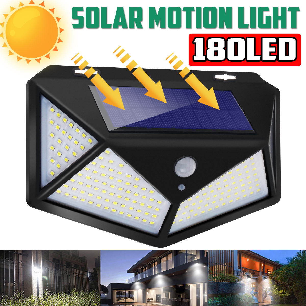 124Pcs-ARILUX-180LED-Outdoor-Solar-Powered-Wall-Lamps-PIR-Motion-Sensor-Garden-Security-Solar-Lights-1712133-1