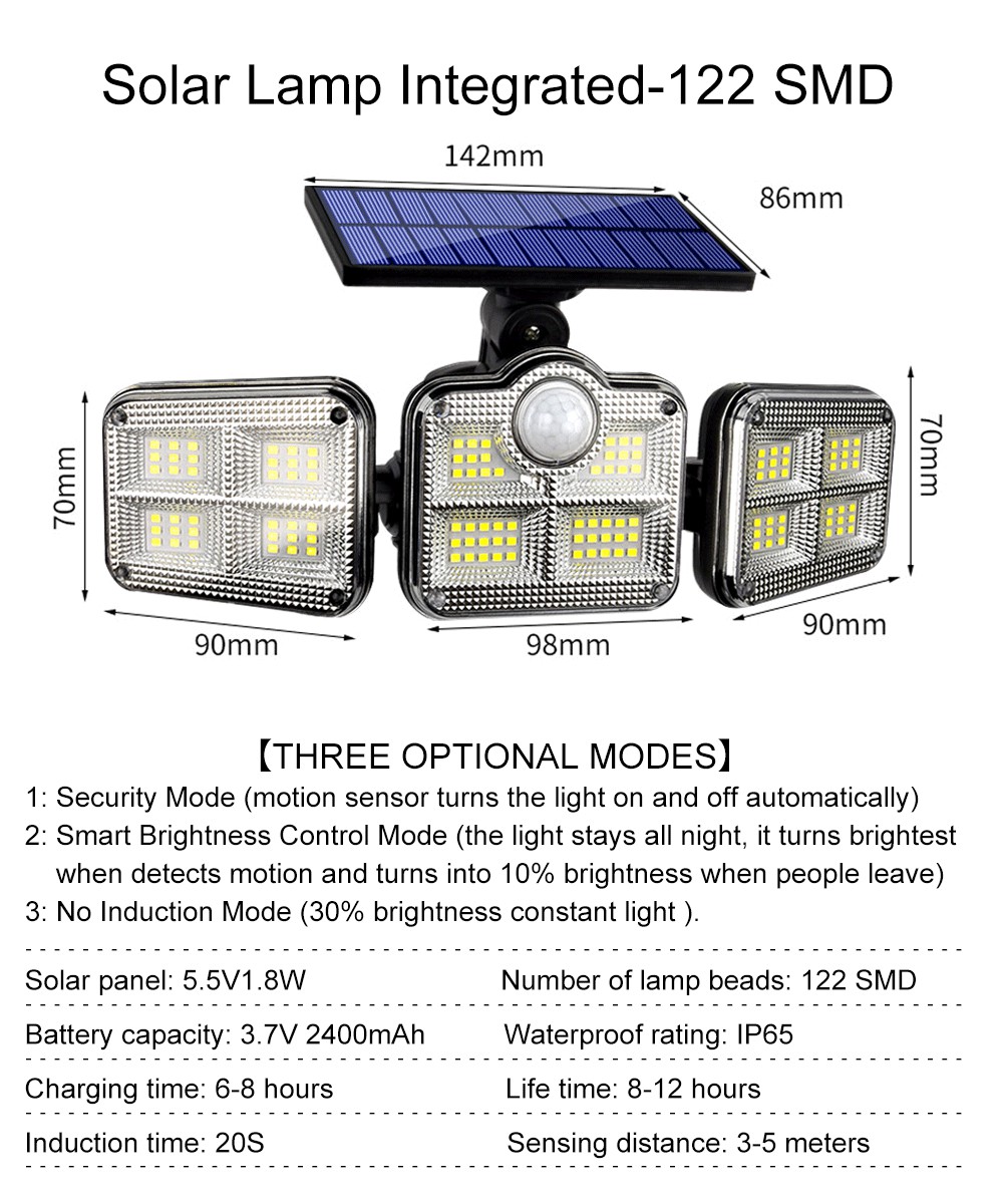 Solar-Lights-Outdoor-171COB-108122138LEDs-Motion-Sensor-Light-3-Head-Remote-Control-Wall-Light-270-W-1828473-11
