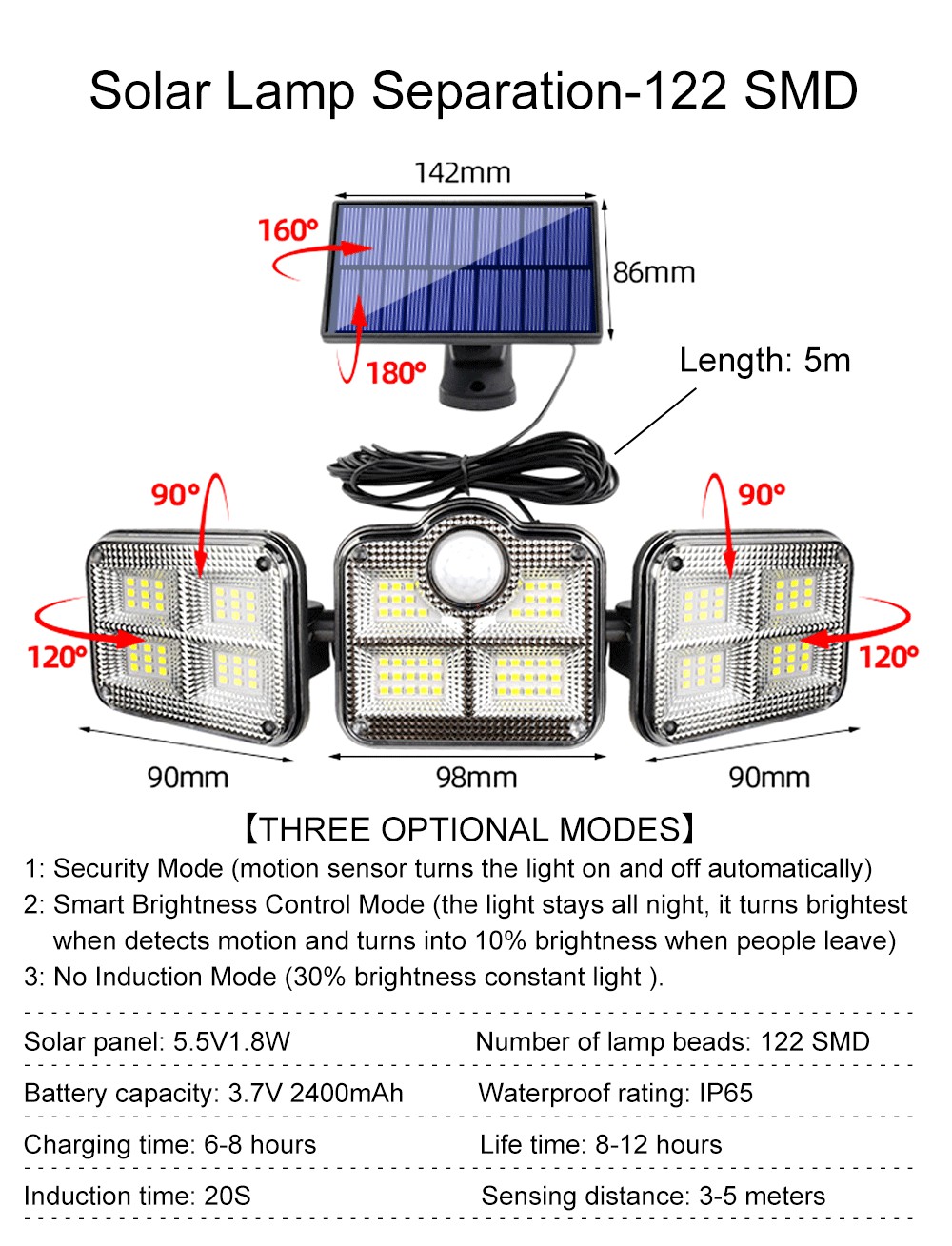 Solar-Lights-Outdoor-171COB-108122138LEDs-Motion-Sensor-Light-3-Head-Remote-Control-Wall-Light-270-W-1828473-12