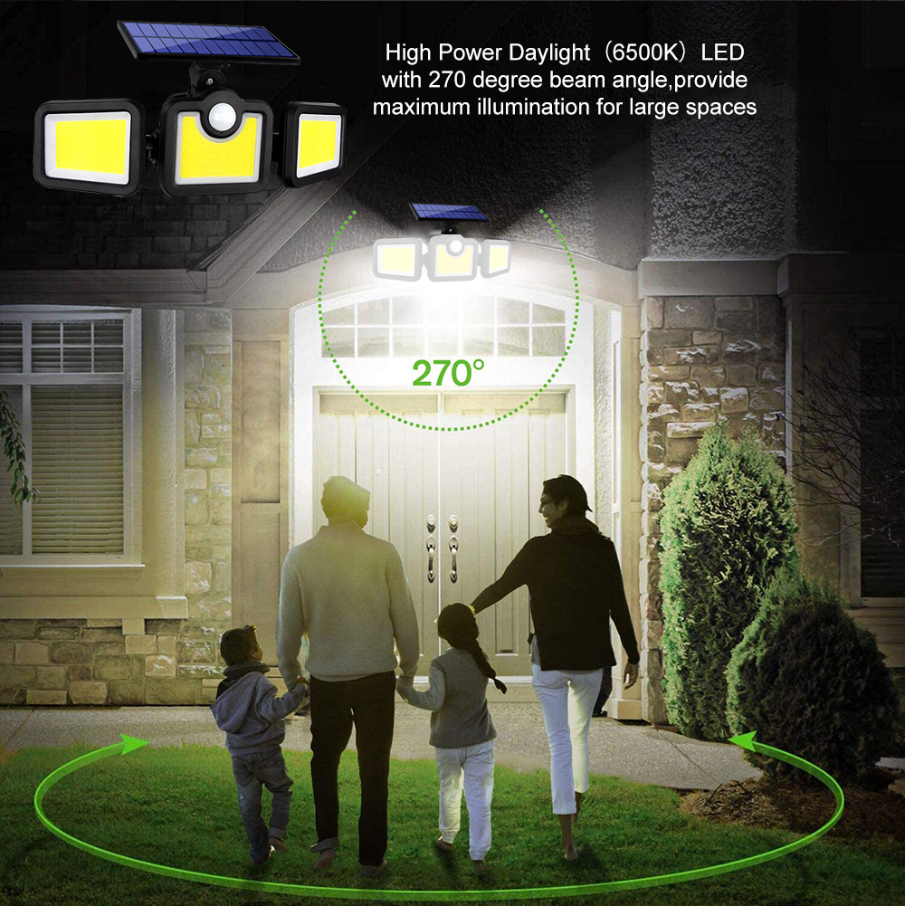 Solar-Lights-Outdoor-171COB-108122138LEDs-Motion-Sensor-Light-3-Head-Remote-Control-Wall-Light-270-W-1828473-4