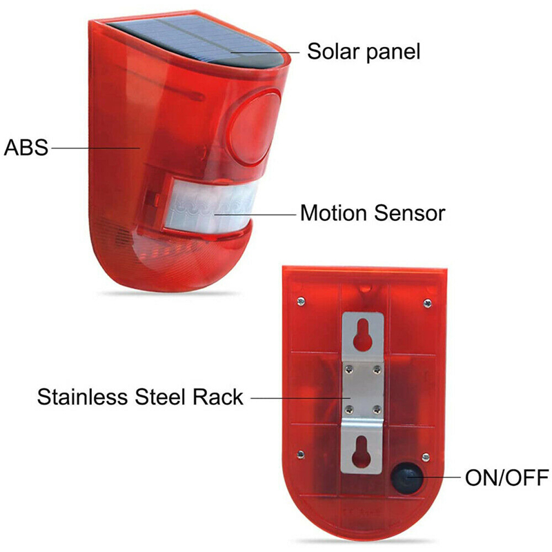 Solar-Strobe-Light-Motion-Sensor-Solar-Alarm-Light-129dB-Loud-Siren-Street-Lamp-1776792-5