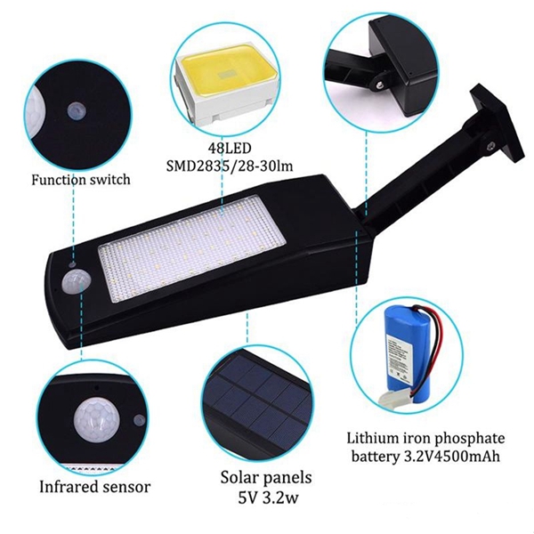 Solar-powered-Motion-Sensor-48-LED-Street-Light-Waterproof-Adujustable-Wall-Lamp-for-Outdoor-Garden-1255439-5