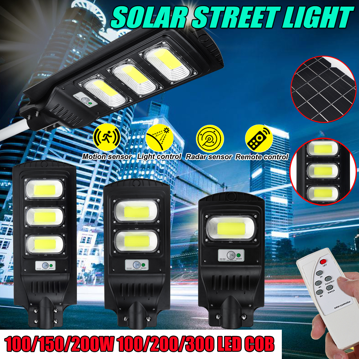 100200300COB-Remote-Solar-Wall-Street-Light-PIR-Motion-Outdoor-Garden-Light-1656050-1