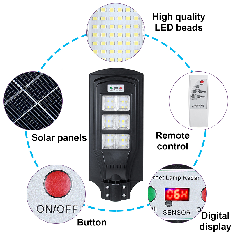 108216324-LED-Solar-Street-Light-PIR-Motion-Sensor-Lamp-Wall-With-Remote-1618943-6