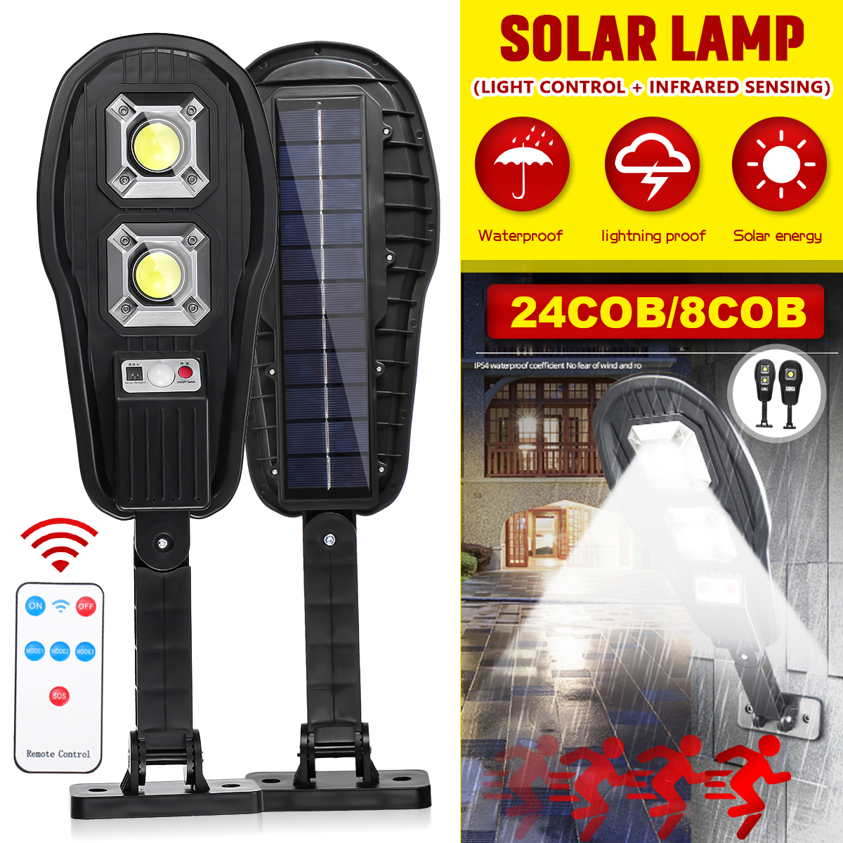 24COB8COB-Outdoor-Solar-Lamp-Street-Lights-with-Remote-Control-IP65-Waterproof-for-Garden-Yard-1851265-1