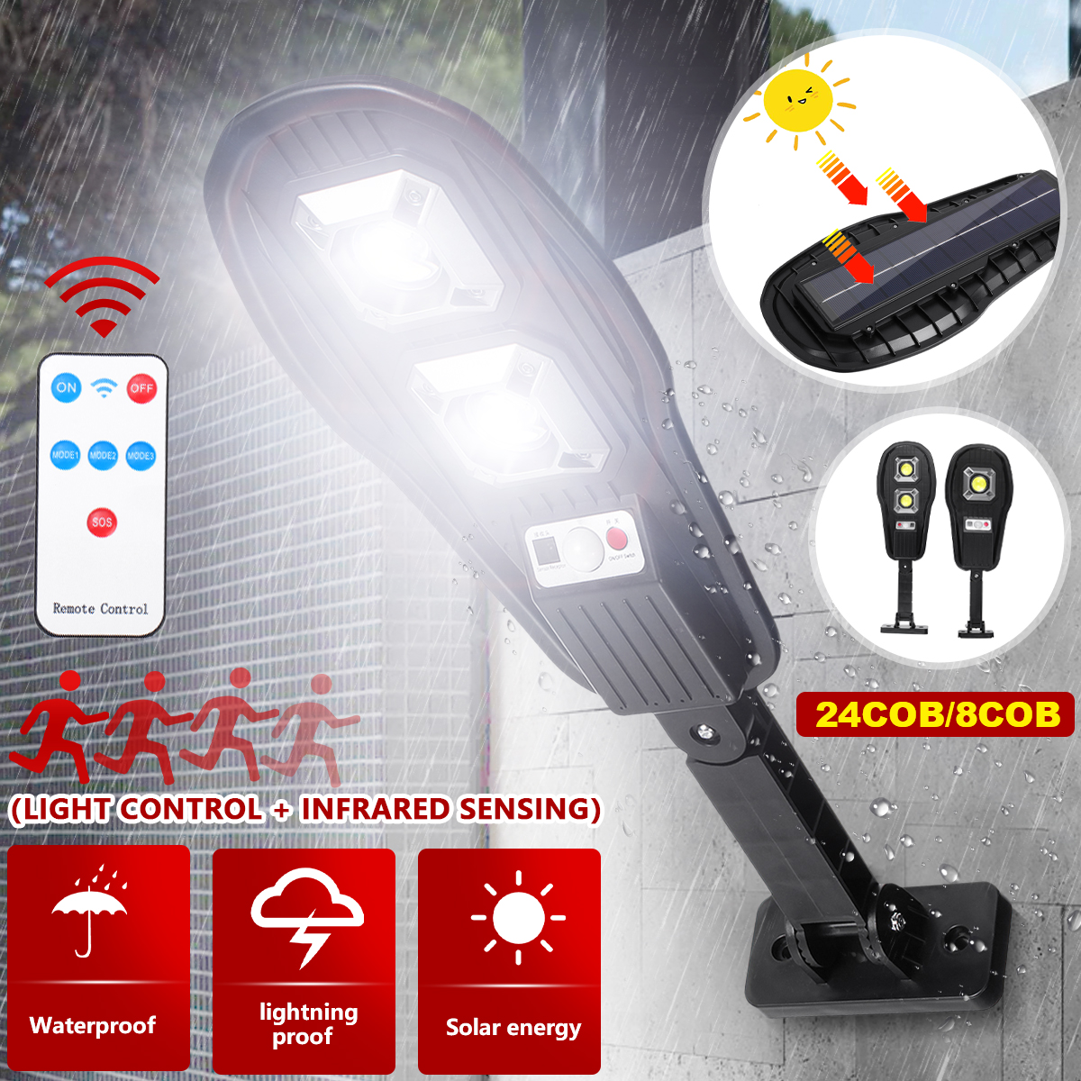 24COB8COB-Outdoor-Solar-Lamp-Street-Lights-with-Remote-Control-IP65-Waterproof-for-Garden-Yard-1851265-2