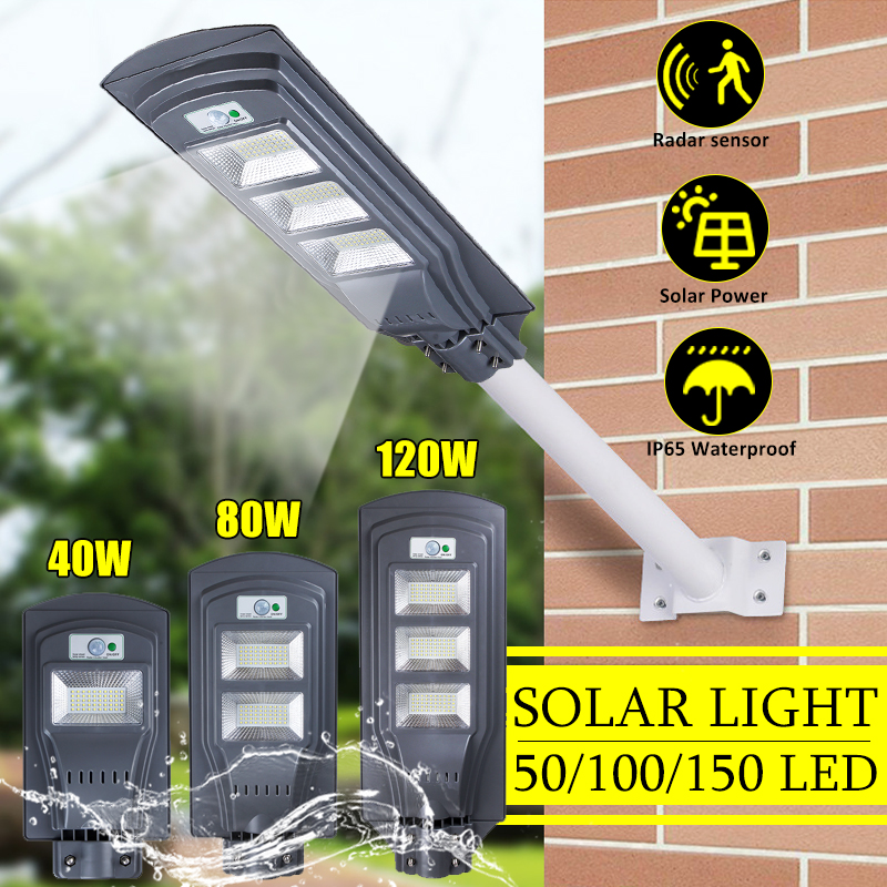 40W-80W-120W-Sensor-LED-Solar-Light--2835-Wall-Street-Lamp-Garden-Outdoor-Lighting--Remote-Control-1675568-1
