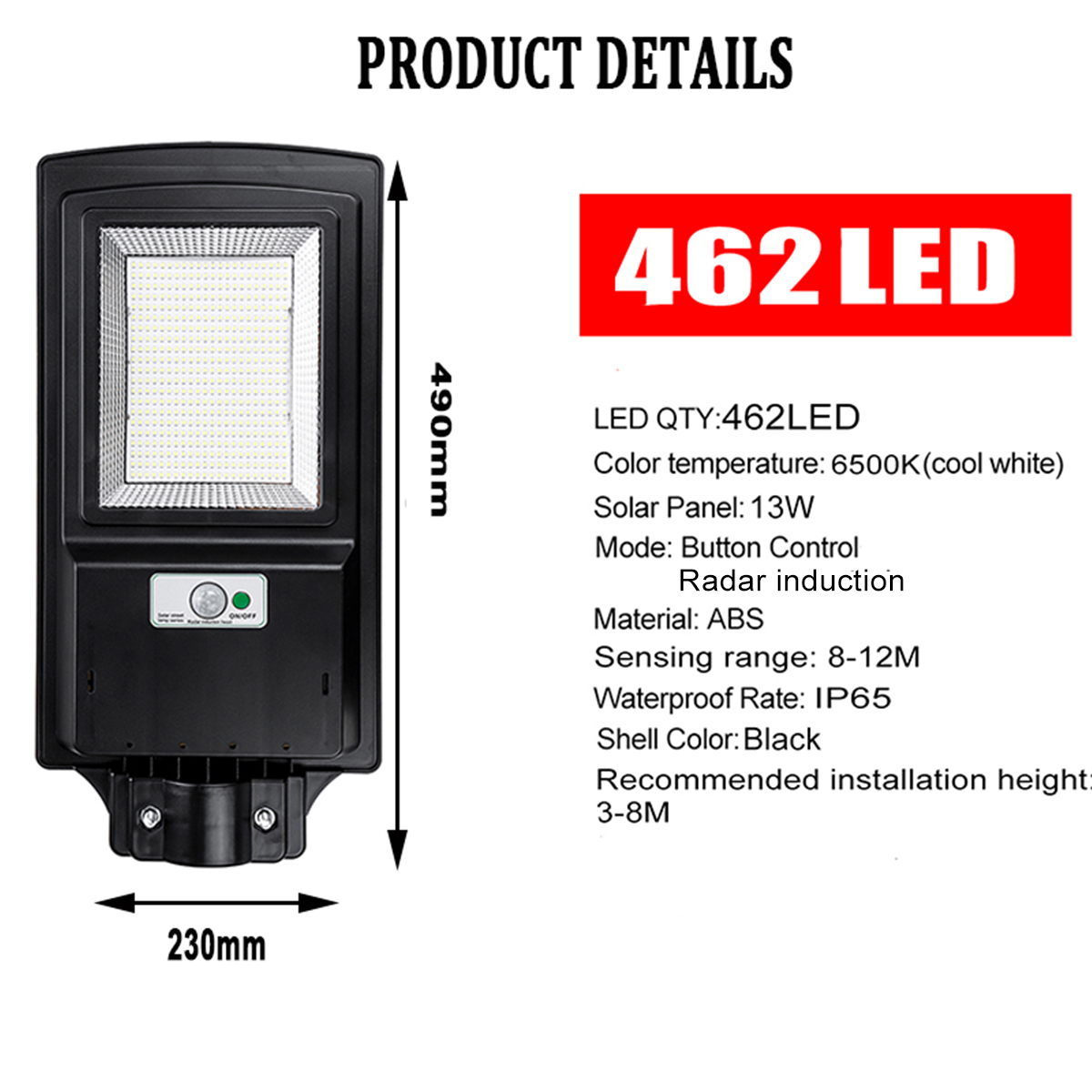 462LED-Solar-Street-Light-Sensor-Induction-Wall-Lamp-Garden-Outdoor-Lighting-1724574-8