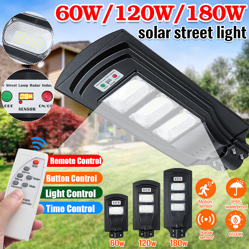 60120180LED-Solar-Street-Light-PIR-Motion-Sensor-Bright-Wall-Lamp-With-Remote-1618942-1