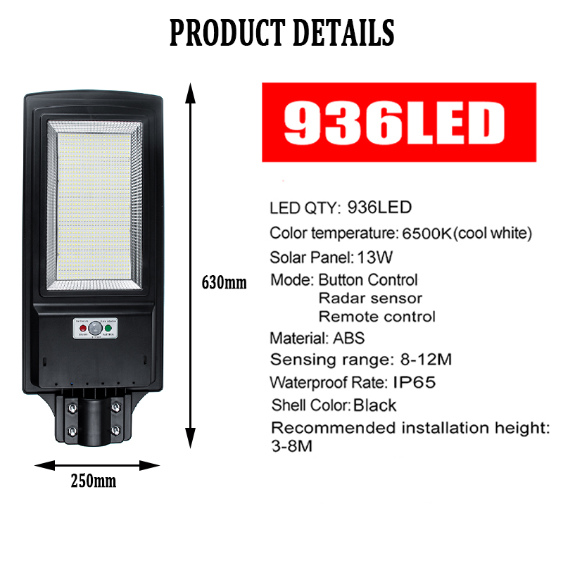 936-LED-Solar-Street-Light-Motion-Sensor-Wall-Garden-Lamp-Remote-1618797-3