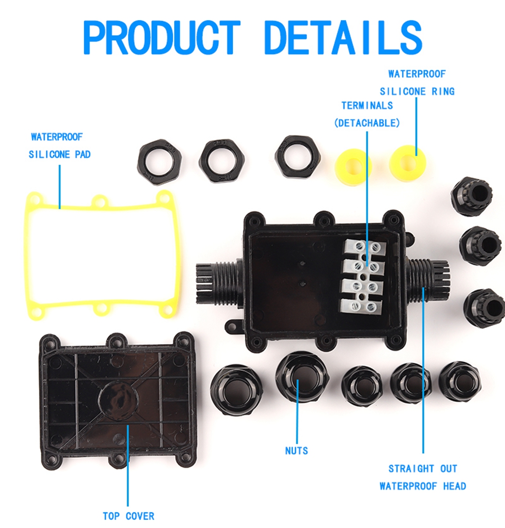 23456-Way-IP68-45A450V-Outdoor-Waterproof-Cable-Connector-Junction-Box-With-Terminal-for-Electrical--1755203-2