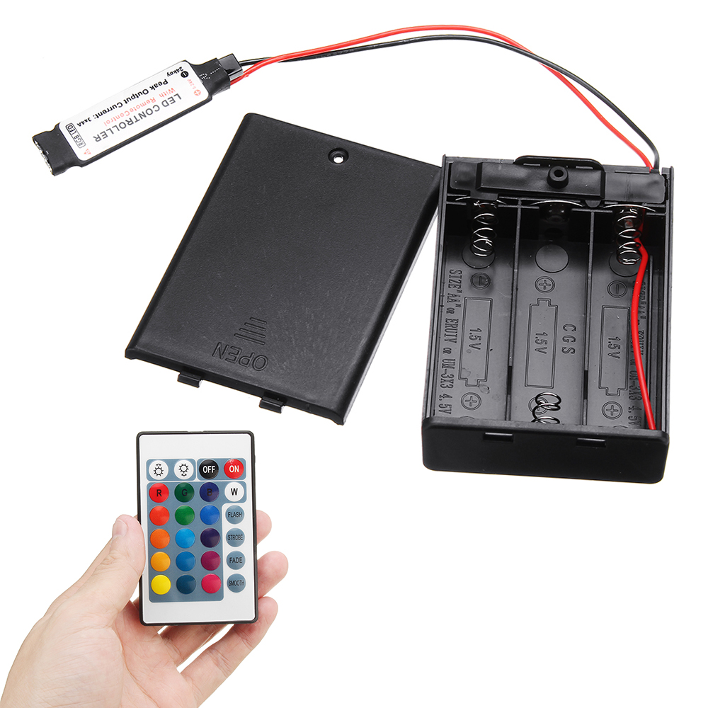 DC45V-Mini-RF-Controller-Battery-Box-with-24-Keys-Remote-Control-for-RGB-LED-Strip-1233939-1