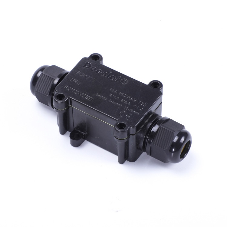 DEENLAI-FSH711-Mini-2-Way-Black-IP68-Waterproof-Wire-Junction-Box-1-In-1-Out-Outdoor-Wire-Box-1819515-3
