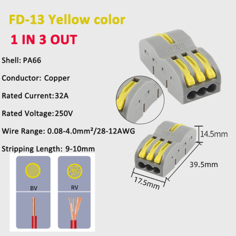 FD-13-OrangeYellowBlueGreen-Wire-Connector-1-In-3-Out-Wire-Splitter-Terminal-Block-Compact-Wiring-Ca-1794020-3
