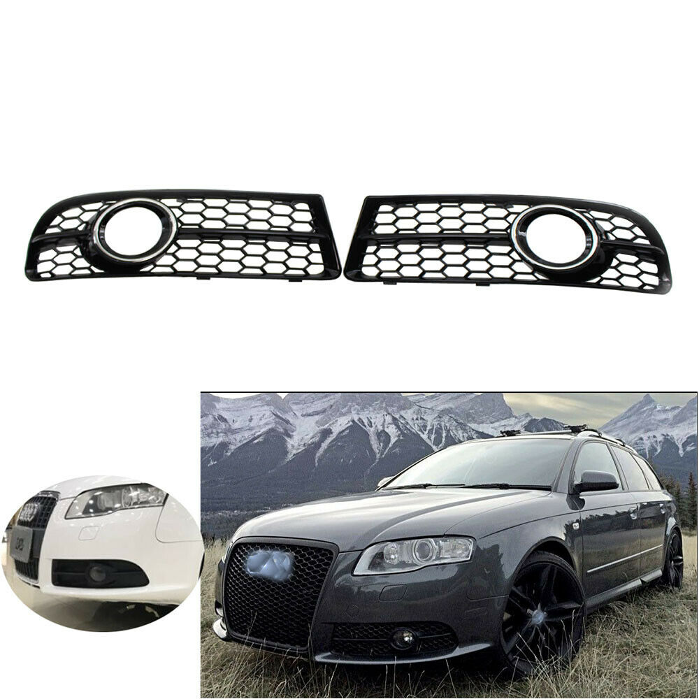 Fits-for-Audi-A4-B7-S-Line-S4-05-08-Honeycomb-Front-Bumper-Fog-Lamp-Grille-2005-2008-1819531-1