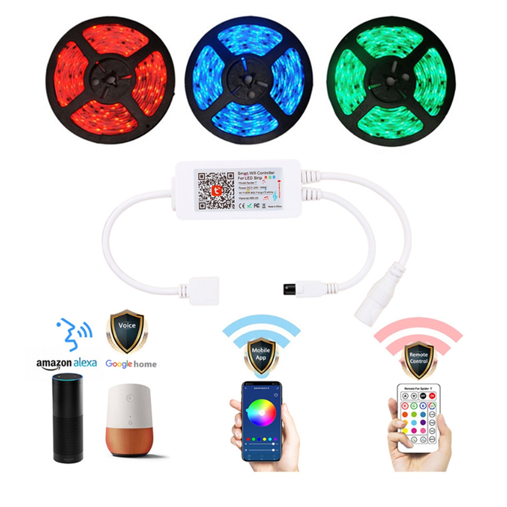 LUSTREON-WiFi-4Pins-24-Keys-Remote-Control-RGB-LED-Controller-Works-with-Amazon-Alexa-DC5-24V-1240311-1