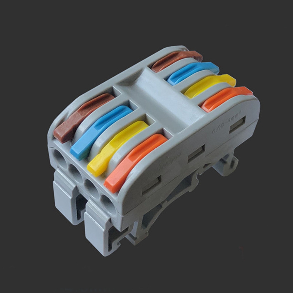 Quick-Wire-Connectors-with-Rail-4Pin-PCT-224-Terminal-Block-Conductor-SPL-4-Push-In-LED-Light-Compac-1757793-1