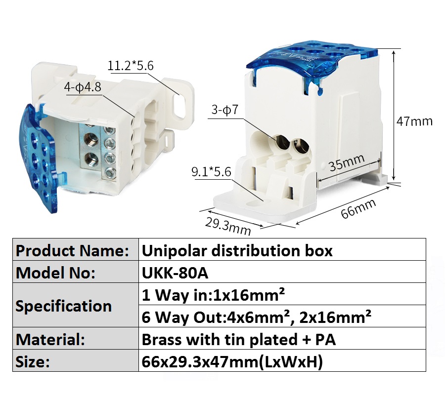 UKK80A-1-In-6-Out-Terminal-Block-Din-Rail-Distribution-Box-Universal-Electric-Wire-Connector-Box-1814921-1