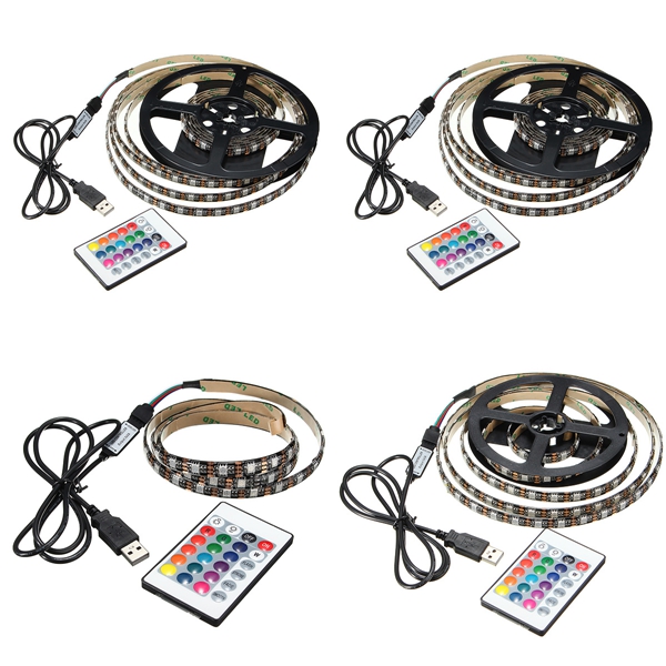 1M-2M-3M-4M-Waterproof-5050-RGB-LED-USB-Strip-Light-TV-Backlilghting-Kit--24Key-Remote-1120052-2