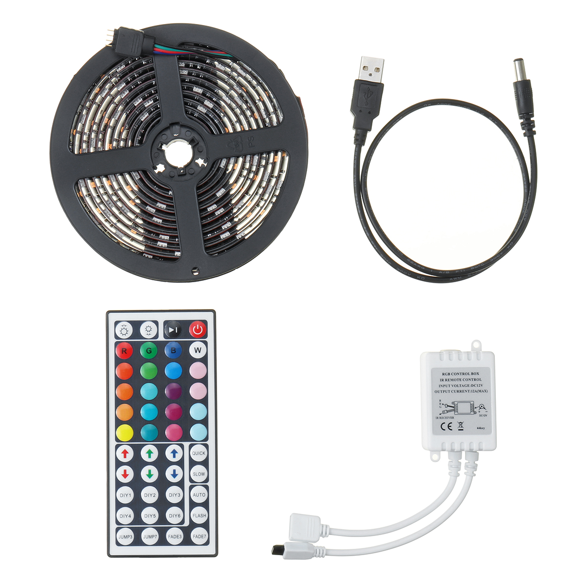 1M-2M-3M-IP65-LED-Strip-Light-RGB-5050-SMD-Indoor-Outdoor-Lamp-44-Key-Remote-Control--IR-Controller--1644292-2